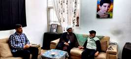 عیادت رئیس بنیاد شهید وامور ایثارگران شهرستان زاهدان از پدر شهید نخعی 