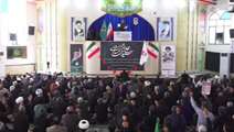 ما مردم زاهدان، مردم سیستان و بلوچستان بار دیگر با رهبرمان بیعت می کنیم. لبیک یا خامنه‌ای  ‌